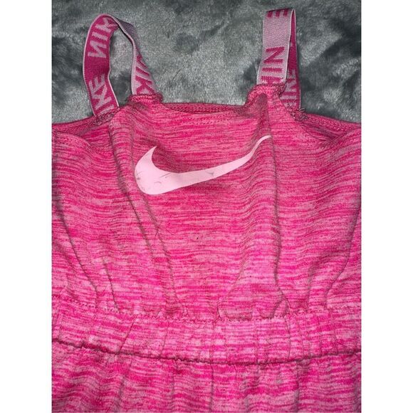 NIKE One-Piece Sleeveless ROMPER jumper Shorts - Barbie Pink Multi infant 6 MONT - Picture 3 of 5